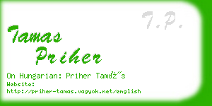 tamas priher business card